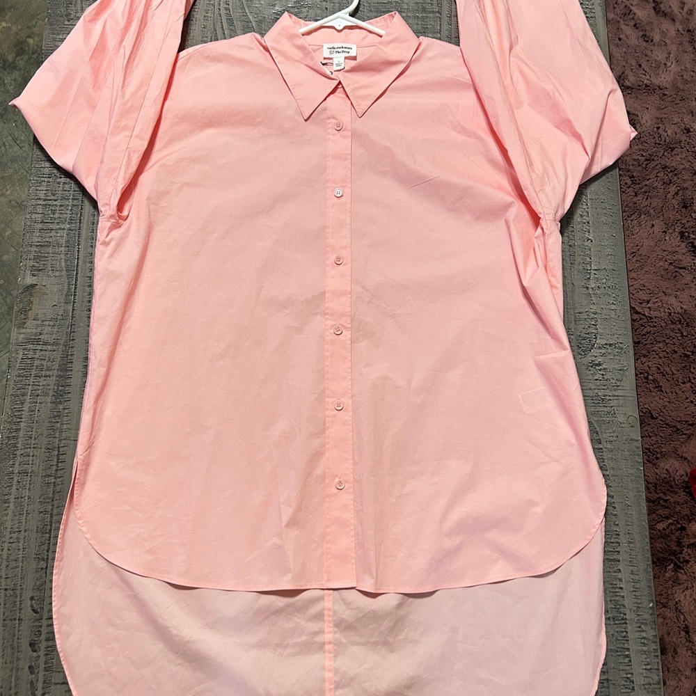 Carla Rockmore The Drop Pink Collared Shirt